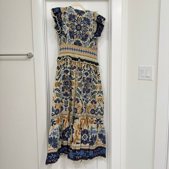 Farm Rio Ocean Tapestry Sleeveless Maxi Dress Size Large - Picture 5 of 9